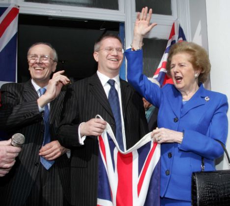 Andrew, Lord Tebbit, and Lady Thatcher