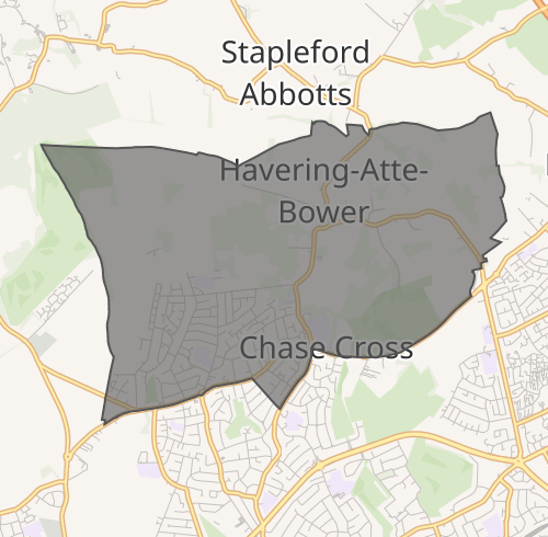 Map of Havering-atte-Bower