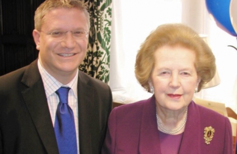 Andrew with Lady Thatcher