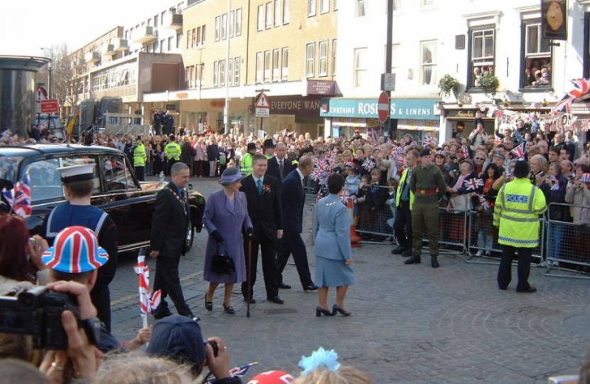 Queen Elizabeth II in Romford Market