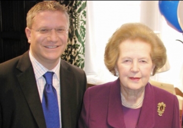 Andrew with Lady Thatcher